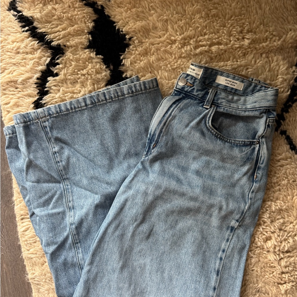 Cotton On Light Blue Flare & Wide Leg Jeans